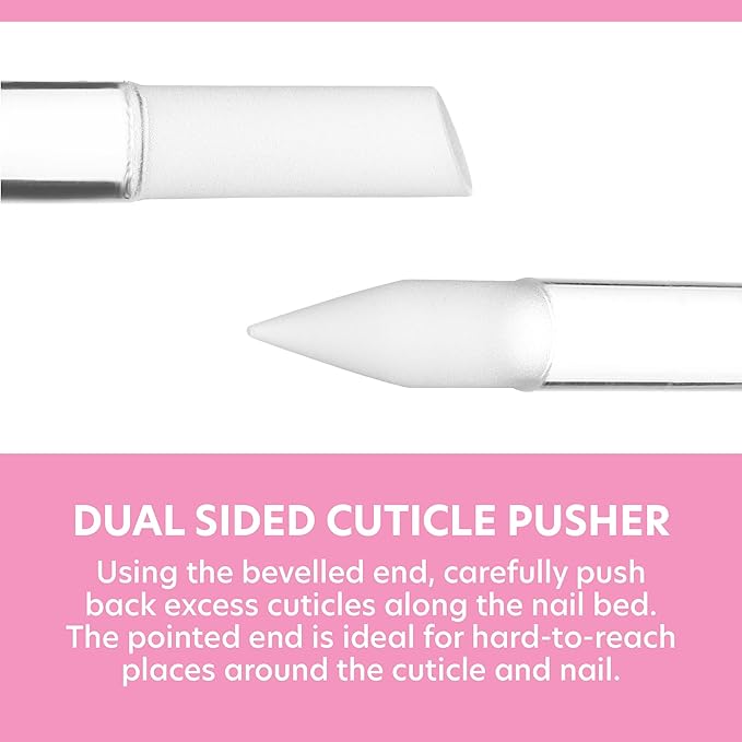 Bona Fide Beauty Glass Cuticle Pusher Set of 2 Manicure Nail Care Tools - Image 2