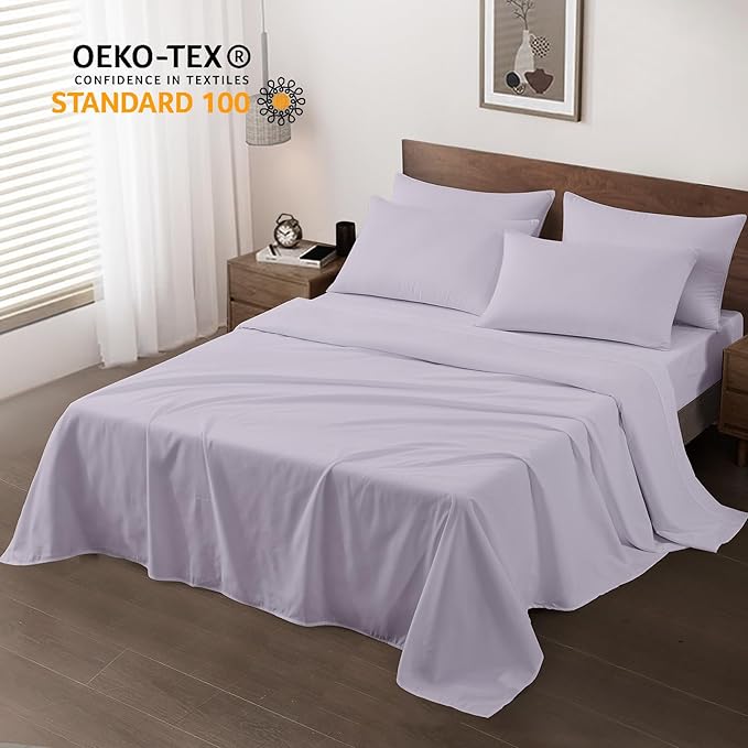 Maple&Stone Full Flat Sheet 6 Pack, Premium Soft & Breathable, Brushed - Image 3
