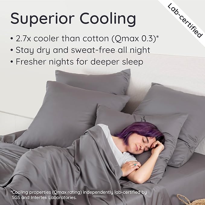 Bambaw 100% Viscose Derived from Bamboo Fitted Sheet, Cooling Fitted Sheet King - Image 3