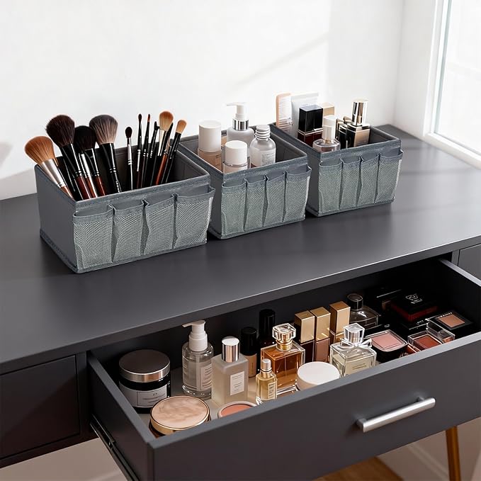 VERONLY Cosmetic Storage Bins Makeup Organizer, Adjustable Multifunction - Image 5