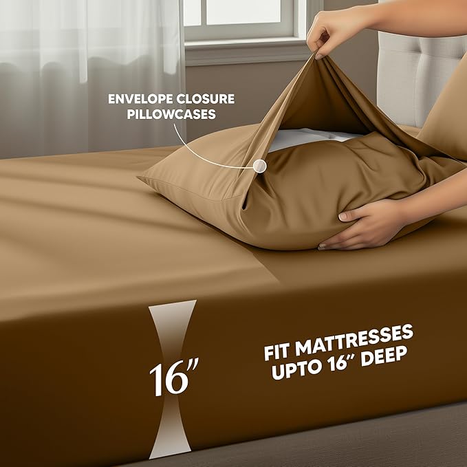 Utopia Bedding Queen Size Sheet Set – 4 Piece Bed Sheets, Soft and Breathable - Image 4