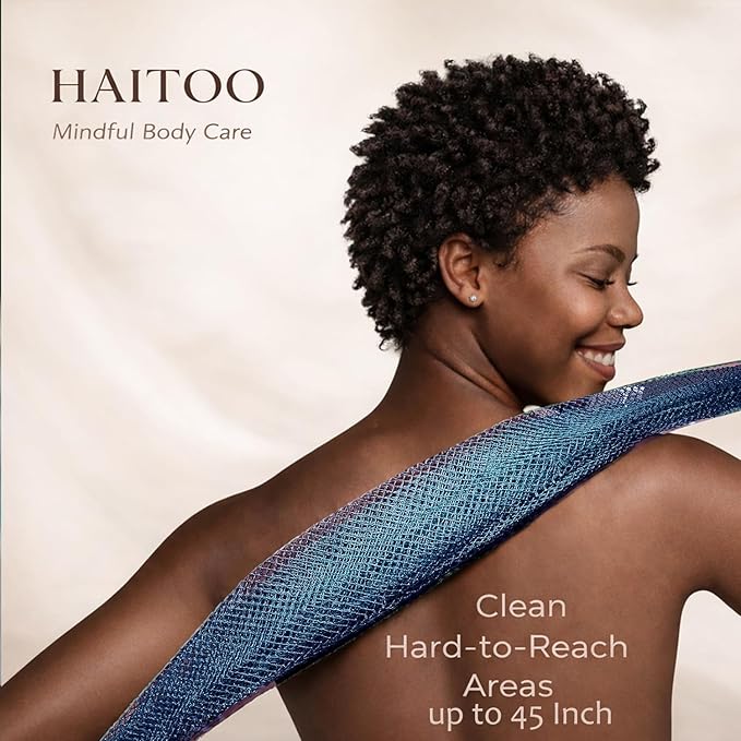 African Net Sponge Authentic, 4 Pieces African Exfoliating Net Sponge Body Back - Image 4