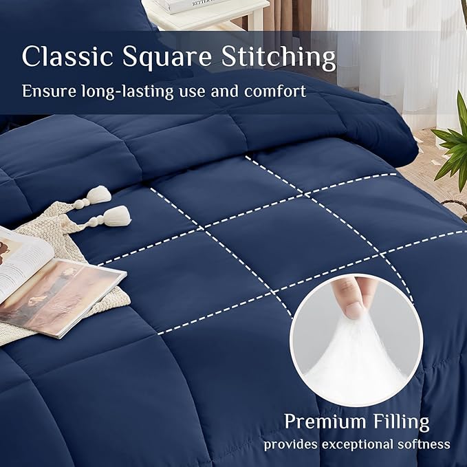 JOLLYVOGUE California King Comforter Set, Ultra-Soft Bed in a Bag Cal King Size - Image 3