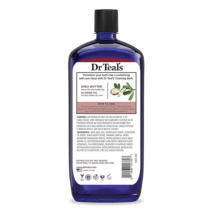 Dr Teal's Foaming Bath with Pure Epsom Salt, Shea Butter & Almond, 34 fl oz - Image 10