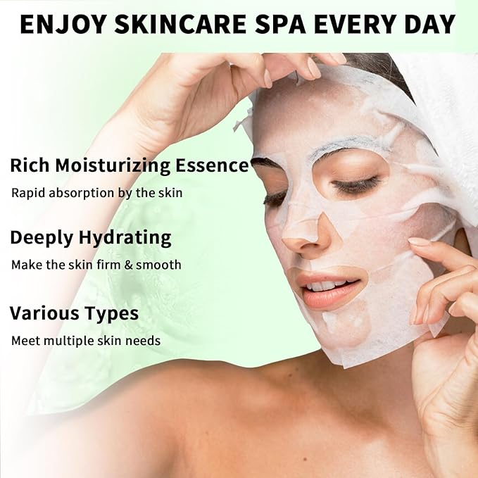 12 Pack Face Masks Skincare Sheet Face Masks - Image 6