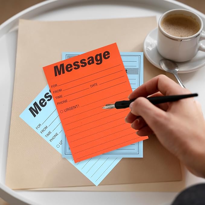 9 Pieces Phone Message Pads for Office Sticky Notes, Telephone Message Pads Sticky Notes 4 x 6 Inch Assorted Colors, Self Adhesive Urgent Record Pad Book for Work Call Office Supplies, 50 Sheets/Pack
