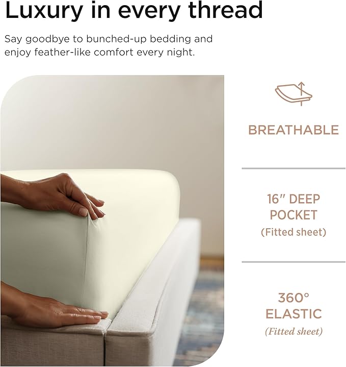 Threadmill Luxury 800 Thread Count King 100% Cotton Sheets - Image 5