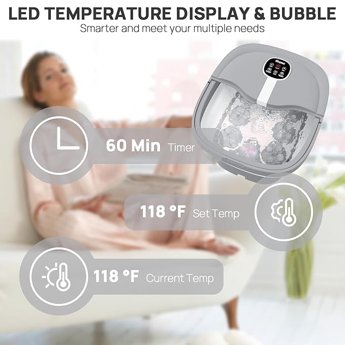 HOSPAN Collapsible Foot Spa Electric Rotary Massage, Foot Bath - Image 8