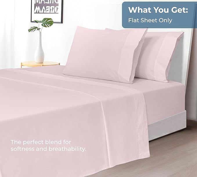 Royale Linen 100% Organic Cotton California King Flat Sheet Only - Image 5