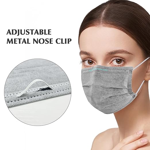 Wecolor 100 Pcs Disposable 3 Ply Earloop Face Masks - Image 4