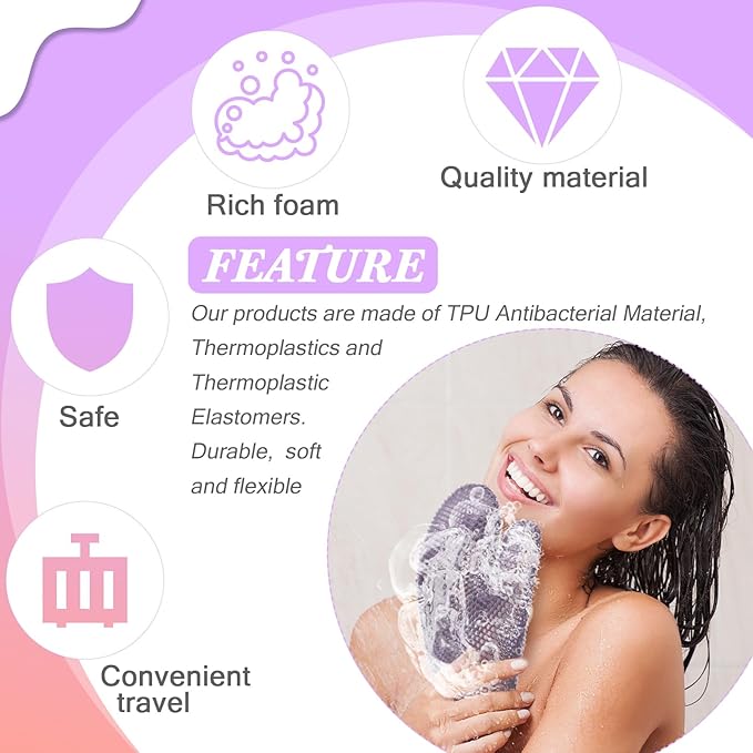 Karenhi 2 Pcs Honeycomb Exfoliating Glove Bath Mitt Body Spa Scrubber, - Image 4