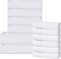 Superior Honeycomb 100% Cotton 500 GSM 12 Piece Bath Towel Set, 6 Washcloths by SUPERIOR