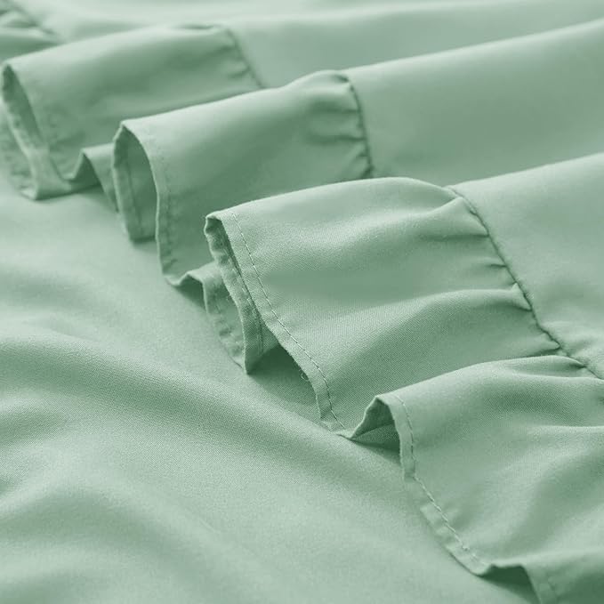 KKJIAF Ruffle Pillow Cases King Size Set of 2, Ruffled Pillow Covers - Image 6