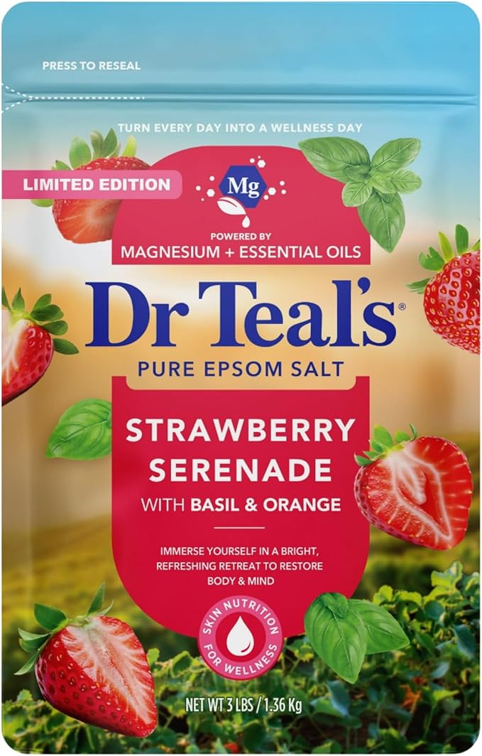 Dr Teal's Limited Edition Strawberry Serenade Pure Epsom Salt and Foaming Bath - Image 2