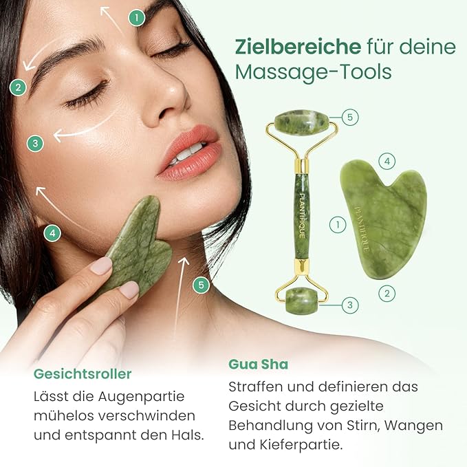 PLANTIFIQUE Jade Roller and Rose Quartz Face Roller - Image 4