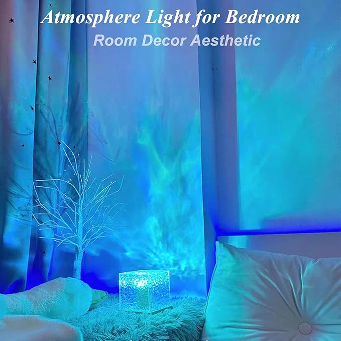 Aurora Ocean Wave Lights Projector, 16 Colors 4 Modes Cube Color Changing Light - Image 5