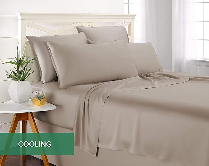 Pure Bamboo King Sheets, Genuine 100% Organic Viscose Derived from Bamboo Bed - Image 5