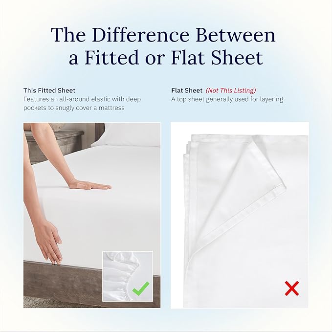 California Design Den King Bed Fitted Sheet, Deep Pocket Soft 400 Thread Count - Image 6
