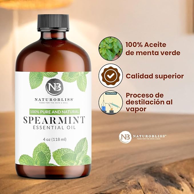 NaturoBliss Spearmint Essential Oil, 100% Pure and Natural Therapeutic Grade - Image 9