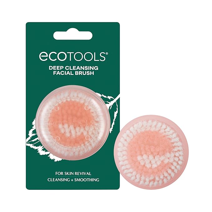 EcoTools Deep Cleansing Facial Brush, Manual Facial Cleansing Brush Exfoliates by EcoTools