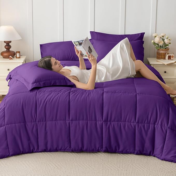 JOLLYVOGUE California King Comforter Set, Ultra-Soft Bed in a Bag Cal King Size - Image 6