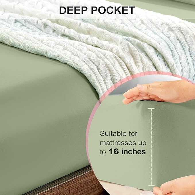 FreshCulture California King Fitted Sheet Only - Image 4