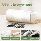 Extra Sticky Lint Roller for Pet Hairs 100 Sheets Lint Rollers with Reinforced 1 Handles and Tough Paper