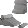 Bedluxe Adjustable 4pcs Bed Wedge Pillow Set, Memory Foam Wedge Pillows Post by Bedluxe