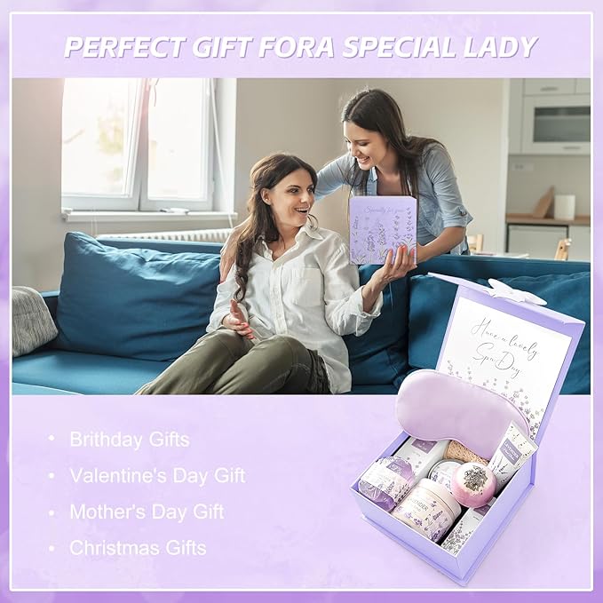 Mothers Day Gifts for Mom, Lavender Spa Gifts Set, Relaxing Spa Gifts, Bath Spa - Image 7