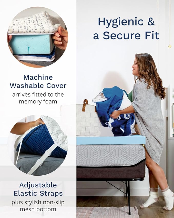 ViscoSoft 3 Inch Memory Foam Mattress Topper Twin XL - Image 5