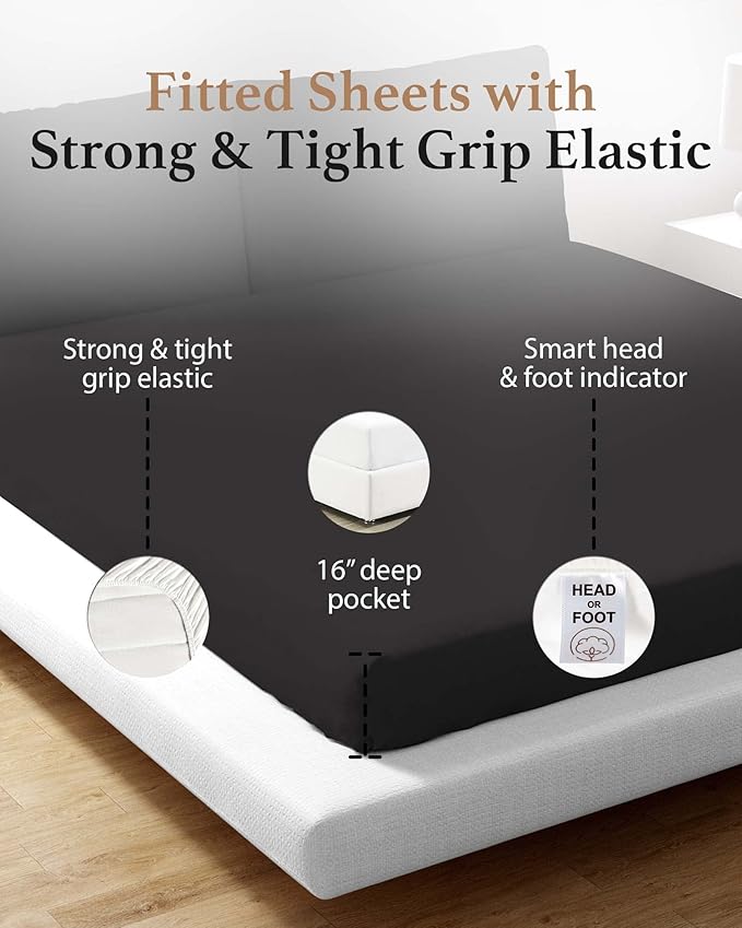 Good Sleep Bedding Queen Size Fitted Sheet - Image 4