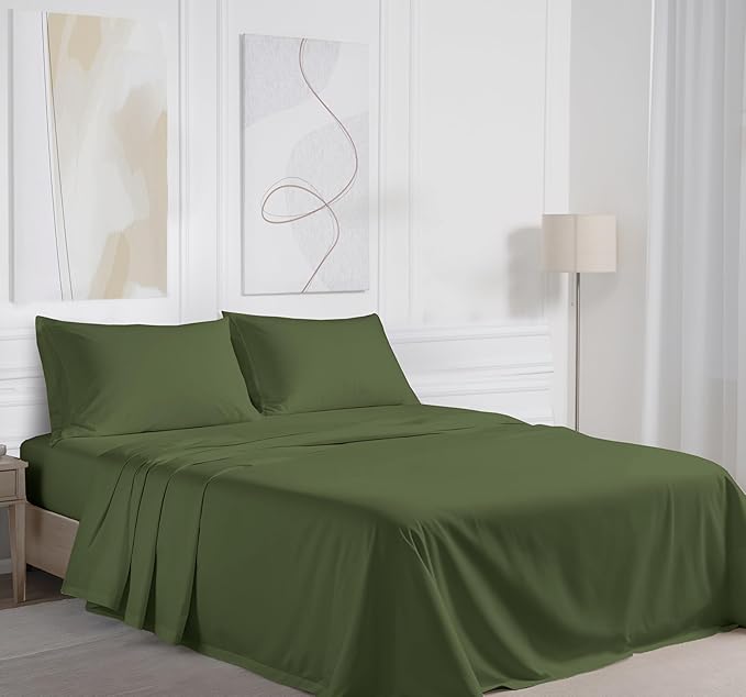 RUVANTI 100% Cotton Sheets – King Size Percale Bedding, Cooling & Breathable - Image 2