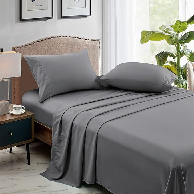 FreshCulture King Flat Sheets Only, Soft Microfiber Bedding Sheets - Image 3