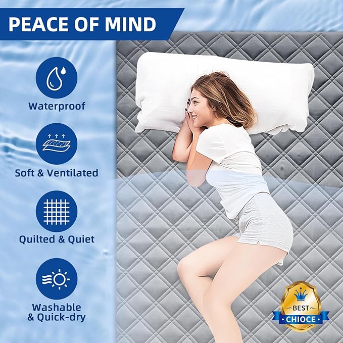 MEELUS Queen Mattress Protector, Breathable Waterproof Mattress Pad Cover - Image 8