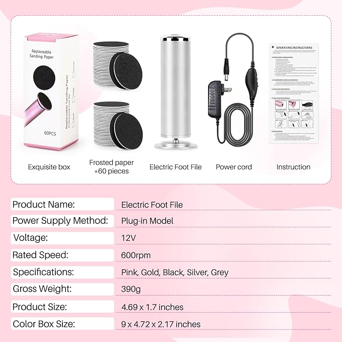 Foot File Callus Remover for Feet: Profesional Pedicure Tool for Summer - Image 7
