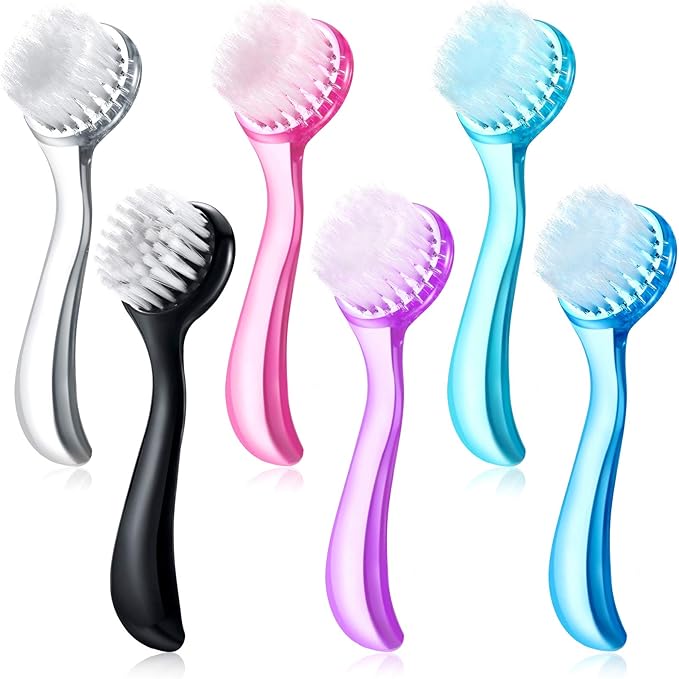 6 Pieces Facial Cleansing Brush Soft Bristle Facial Scrub Exfoliating Brush by Patelai