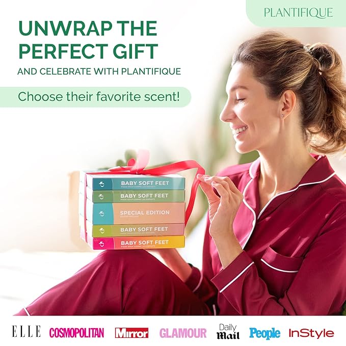 PLANTIFIQUE Foot Peeling Mask 4 Pack | Dermatologically Tested Repairs Heels & - Image 6