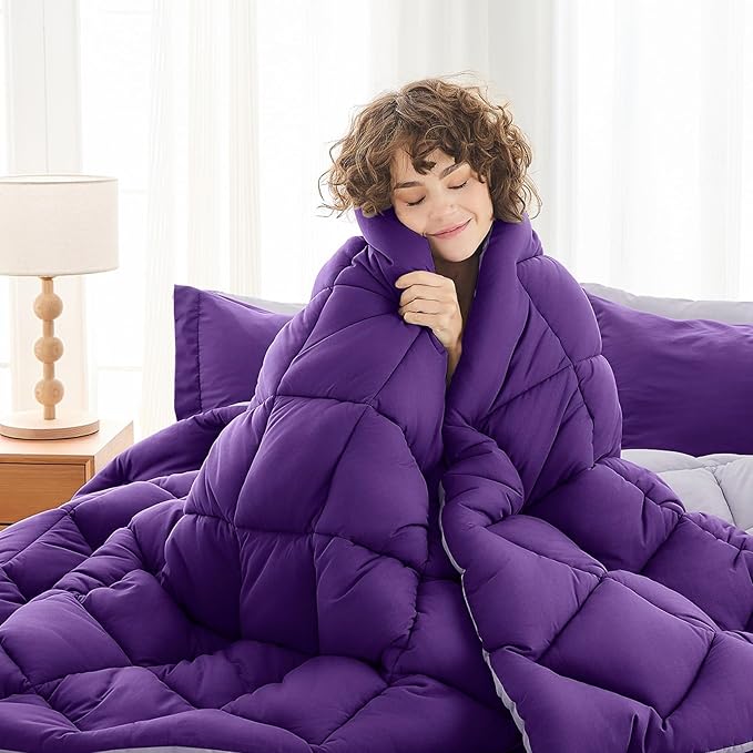 MUXHOMO 5 Pieces Twin Comforter Set, Reversible Bed in a Bag Twin Size - Image 2