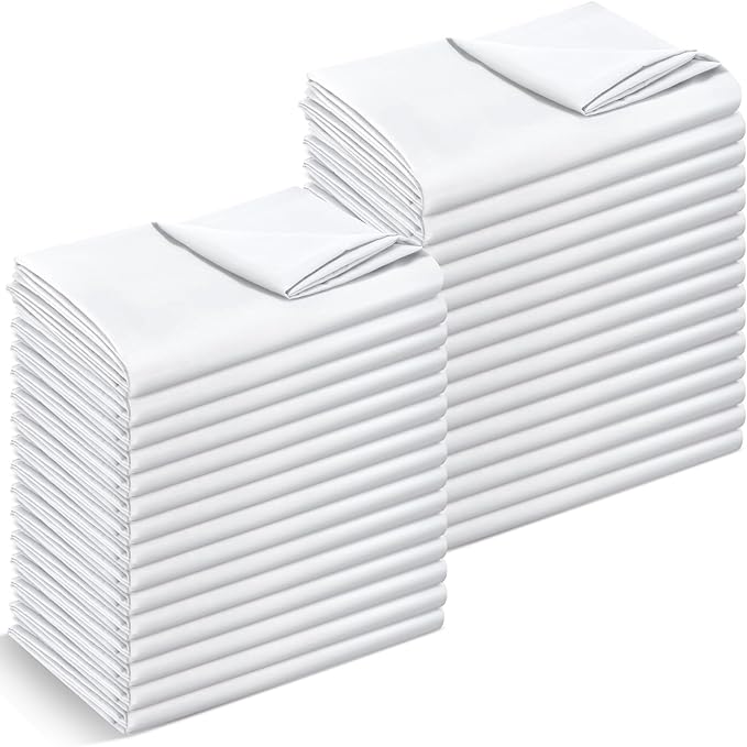 SmoothNovelty 30 Pack Twin Flat Sheets Bulk Soft Microfiber Massage Spa Bed by SmoothNovelty