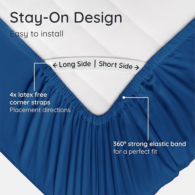 Bambaw 100% Viscose Derived from Bamboo Full Fitted Sheet, Cooling Fitted Sheet - Image 5