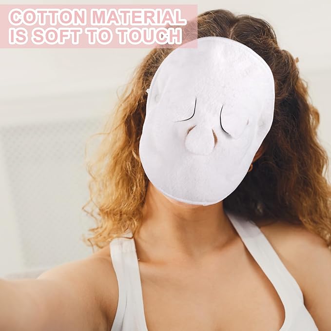 Face Steaming Towel, 4 Pack Reusable Face Towel Cold Hot Compress Facial - Image 4