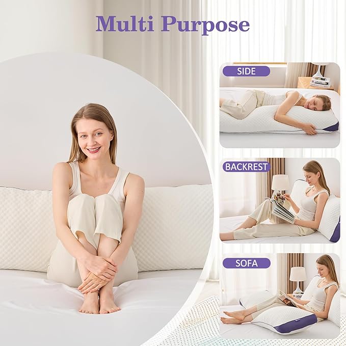 HOMELAB Adjustable Shredded Memory Foam Body Pillow Bundle - Image 6