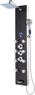 Blue Ocean 52” Aluminum SPA331B Tempered Glass Thermostatic Shower Panel Tower by TheHomeBudgetHousewareInc