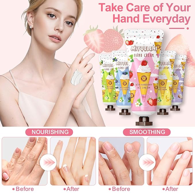 10 Pack Hand Cream Gift Set, Moisturizing Hand Lotion Travel Size, Gifts - Image 5