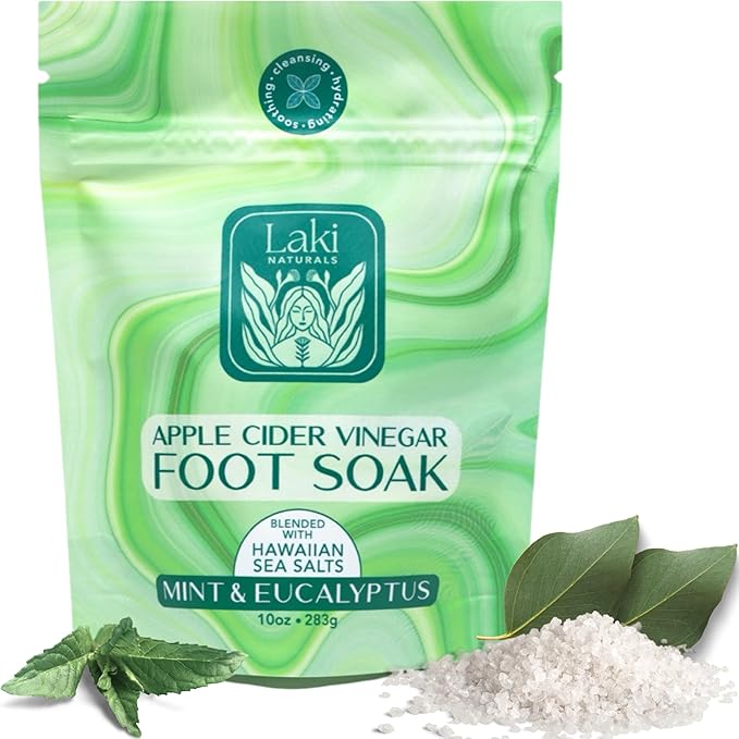 Laki Naturals Apple Cider Vinegar Foot Soak, Foot Detox Soak, Pedicure Soak by LakiNaturals