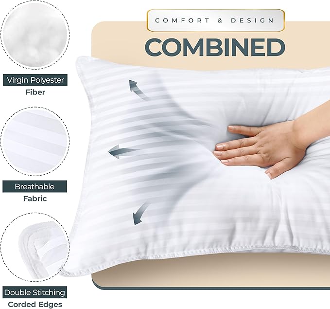 Utopia Bedding Bed Pillows for Sleeping King Size, Down Alternative Pillow for - Image 5