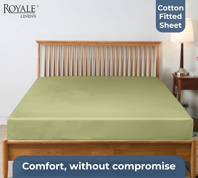 Royale Linen 100% Organic Cotton Fitted Sheet - Image 7