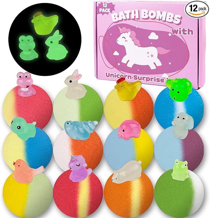 Bath Bombs for Kids, Handmade Organic Bubble Bath Ball Gift Set for Boys and by DOVIPE