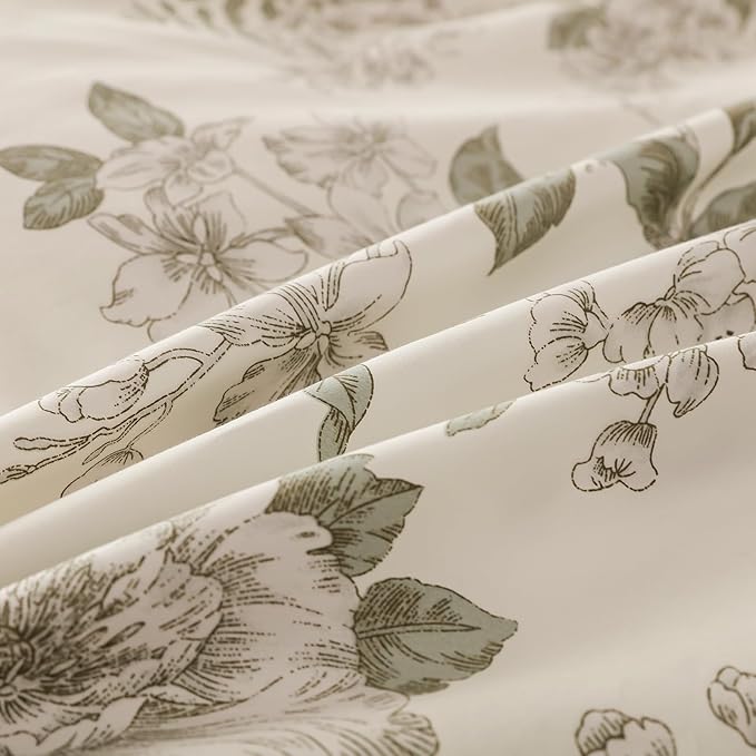 Duvet Cover Set Twin Size Floral Pattern 600 Thread Count Ultra Soft 100% Long - Image 6