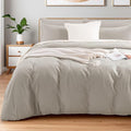 NEXHOME PRO Duvet Cover King Size, 100% Washed Cotton Orgnic Linen Like by NEXHOMEPRO